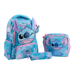 16 Inch Backpack 3 Pcs Set - Stitch Blue